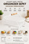 White Metal Multi-Purpose Organizer Basket with Wooden Handle | Luxury Thermoplastic Coating Stainless |   White - 4