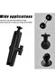 Double socket arm bracket, 15cm aluminum alloy double socket bracket, telephone holder for 1-inch ball joints, bicycle and truck mounting arm. - 3