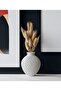 Decorative White Twisted Design Vase Stylish Desktop Accessory 14cm Height