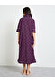 Purple Contrast Piping Polka Dot Nightshirt - 4