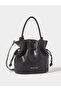 Black Drawstring Mini Handbag