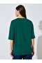 Green Slogan Print Drop Shoulder Oversize T-shirt - 5
