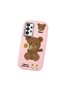 Samsung Galaxy A33 Compatible Case Camera Protector Pink Silicone Couple Phone Case with Bear Pattern - 3