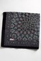 Women's Black Blue Authentic Tile Patterned Stitched Writing Cotton Cheesecloth Scarf - 2