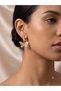 Aura Baguette & Zircon Stone Butterfly Figured Earrings - 2