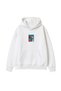 Women's Oversize Sweatshirt Hoodie Birds Atelier Printed White – Hooded, 3 Strands, Kangaroo Pocket - 6