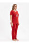 Plus Size Summer Short Sleeve Sweet Dreams Women's Pajama Set - 2