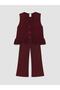 Floral Buttoned Girls' Knitwear Set (W6)