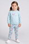 Floral Patterned Baby Girl Sweatshirt and Leggings Set