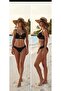 Black Adjustable Strap Push-Up Underwire Bottom Bikini Regular Side Thick Rubber Bikini Set - 3