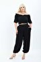 Women's Black Lycra Viscose Fabric Stylish Polka Dot Shalwar Trousers - 4