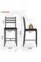 Luxury Islamic-Design Bar Stools Set of 2 – Thick Faux Leather Cushion with Gold Accents & Anti-Slip Base, for Arabic Kitchens & Majlis, Black - 7