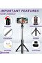 Live Broadcast Stand 1.3 Meter Extendable Wireless Selfie-Stick Monopod Tripod Bluetooth Remote - 3