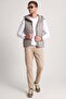 Men's Relax Fit Comfortable Cut Hooded Double Pocket Gray Puffer Vest - 2