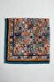Women's Petrol Green Geometric Patterned Stitched Writing Cotton Casual Scarf - 2