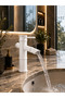 Bamboo White Fixed Sink Faucet |   Premium Model |   Luxury Vintage Lavatory Faucet - 6