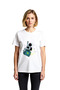 Women's 100% Cotton Astronaut Printed Short Sleeve Round Neck T-Shirt Space Themed Digital Print Casual