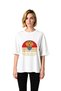 Women's Oversize T-Shirt 100% Cotton Pet Print Funny Text Detailed Relaxed Fit Casual Modern