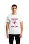 Men's 100% Cotton Cat Printed Graphic T-Shirt Short Sleeve Round Neck Pet Love Humor