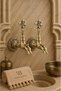 3-Piece Luxury Hammam Set 2-Piece Ottoman Faucet with Gold Angel + Gold Hammam Bowl Brass Kurna Faucet Set - 2