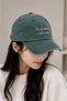Green Hat Embroidered Vintage Cotton Fabric Light Pink Embroidery I Don'T Work Adjustable Style Hat |   Premium Quality - 2