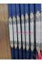 Platinum Navy Blue Detailed Panel Backdrop Curtain 1X3 with Narrow Pleats [Single Panel] Does Not Need Ironing, Suitable for Any Room - 6