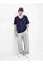 V-Neck Basic Navy Blue T-Shirt