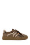 Women's Beige Lace-Up Thick Soled Charmlı Suede Leather Sneaker Af450016Ds