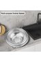 Kitchen strainer set (3 pieces), stainless steel bowl shape, suitable for pasta and fruit, silver. - 4