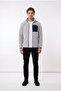 Men's Gray Comfortable Fit Full Zipper Thick Outdoor Fleece Jacket with Front Pockets - 4