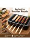 20 BBQ skewers, stainless steel with wooden handle, suitable for camping, silver. - 5