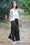 Relaxed Fit Wide Leg Pants - Vegetable Fiber - 5