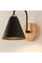 Modern wooden trumpet wall lamp black. - 4