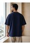 Unisex Oversize T-Shirt with Minimal Pattern Print, Cotton Crew Neck, Loose Fit T-Shirt - 4