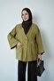 Women's Hijab Jacket with Front Buttons and Double Pocket Detail