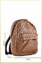 Sima Women's Quilted Parachute Fabric Backpack - Tan - 2