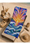 Psychedelic Sun Wave Patterned 70X150 Beach Towel - Digital Printed Fade-Resistant Bath Towel - 3