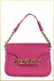 Lia Women's Hand and Shoulder Bag with Chain Buckle Accessories - Fuchsia