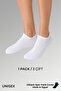 جوارب SOCKSMAX القطنية للجنسين ذات الثلاث طبقات باللون الأبيض - 3