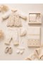 6-Piece Embroidered Detail Newborn Girl Baby Hospital Release Set/100% Cotton Premium Baby Girl Zibin Set/Gift Hospital Release Set