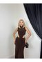 Women's Low Waist Lycra Design Long Dress (New Season) - 3