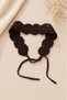 Brown Knitted Hair Band Adjustable Bohemian Bandana Women's Hair Accessory - 2