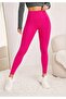 High-Waisted Lycra Sports Tights with a Gathering Effect on the Back - 2