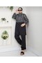 Zippered, Digitally Printed, Lace-Up Waist Hijab Swimsuit-With Hat as a Gift-Gray - 6