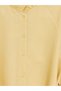 Vizyon New Season Yellow High Collar Belted Striped Women's Shirt Tunic - 7