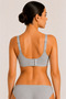 3-Piece Cotton Wide Elastic Minimizer Combed Cotton Gathering Bra (Beige-Gray-White) - 4
