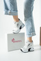 New Season White Black Hidden Wedge Heeled Sports Shoes Heel Height Total 10 cm - 4