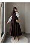 Women's Hijab Double Vest & Skirt Flared Set - 3