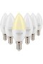 شمعة LED بقوة 5 واط طراز C37 E14 - عبوة من 6 قطع، 6500 كلفن ضوء نهاري - موفرة للطاقة تعادل 35 واط، إضاءة غير قابلة للتعتيم
