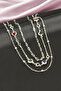 Heart Crystal Stone Triple Necklace